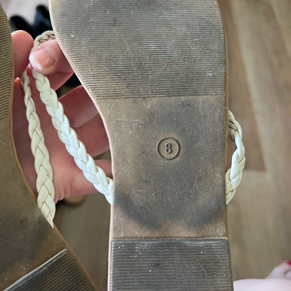 Charlotte Russe White and Tan Braided Sandals - Picture 2 of 2